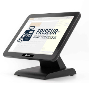 Posiflex POS-Hardware mit installierter Registrierkassen-Software – professionelle Touch-Kasse für Friseursalons.